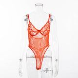 Transparent mesh bow sexy jumpsuit - NO BRA CLUB