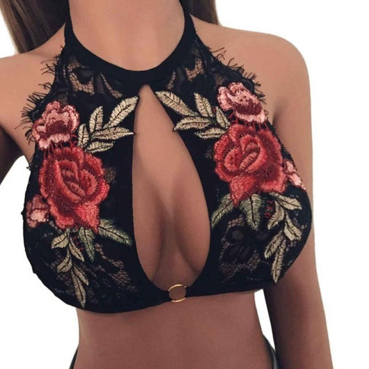Women Embroidered Lace Lingerie - NO BRA CLUB