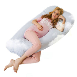 Pregnancy U type Pillows Maternity big U Shaped Body Pillows Body Pregnancy Pillow For Side Sleeper Removable Cover - NO BRA CLUB