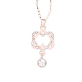 Fashion Women Double Heart Pendant Necklace Chain Jewelry - NO BRA CLUB