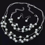 Imitation Pearl Jewelry Set - NO BRA CLUB