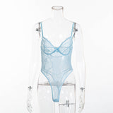 Transparent mesh bow sexy jumpsuit - NO BRA CLUB